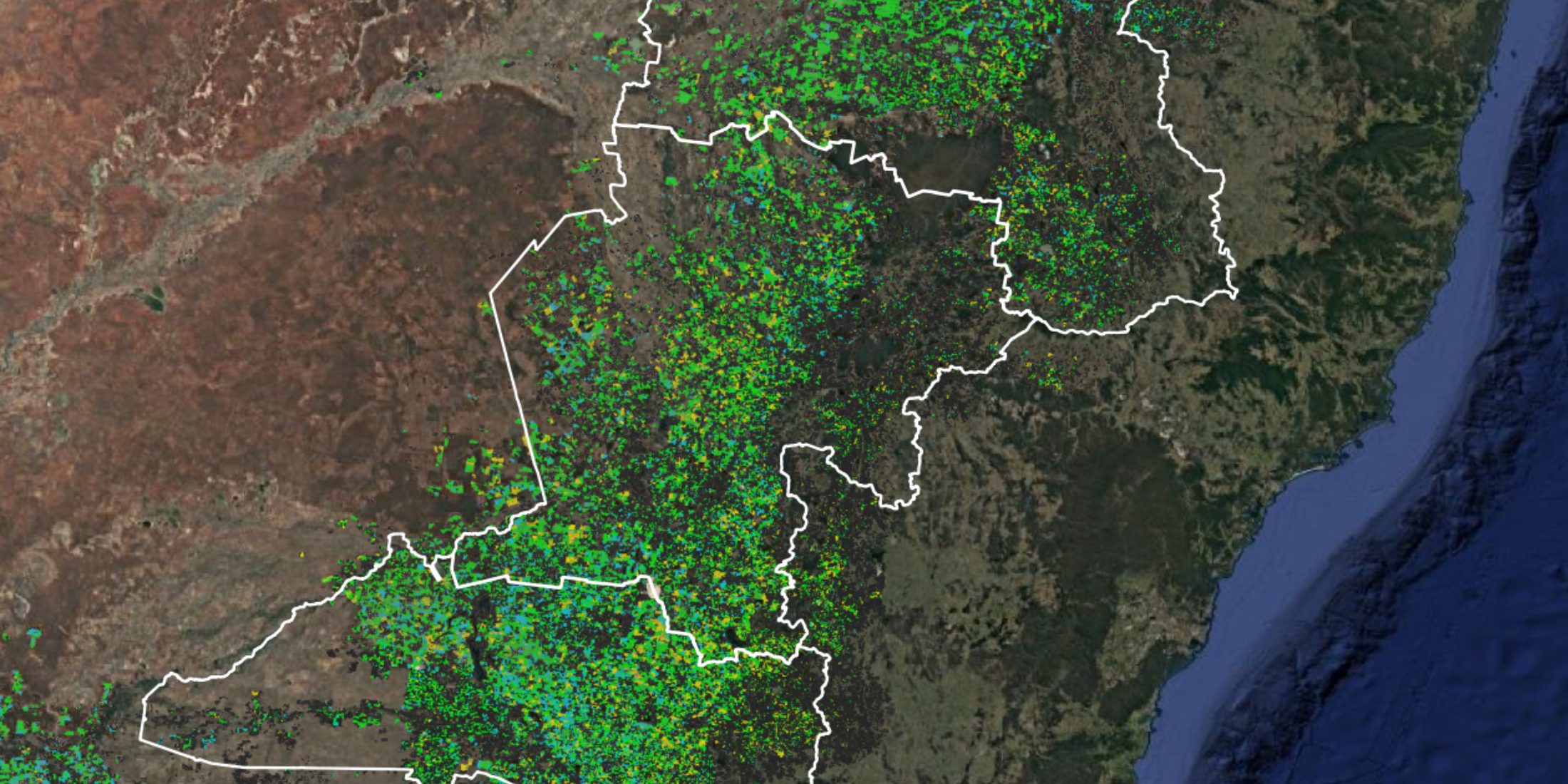Image shows breakdown of NSW REZ corriddor map where data centres are slated to be developed